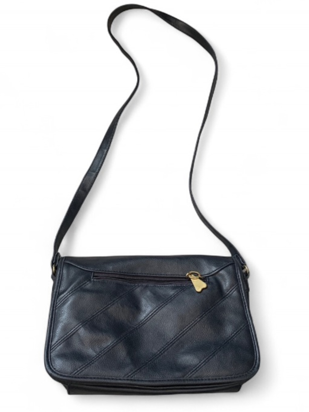 Vintage Gitano Dark Blue Quilted Crossbody Bag